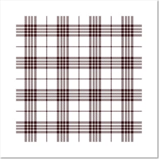 Brown and White Buffalo Tartan Plaid Pattern Posters and Art